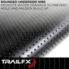 TrailFX Truck Bed Mat For Toyota Tacoma - Drop-In, Without Raised Edges, Textured Pebble Surface (703N)
