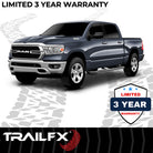 TrailFX Step Nerf Bar For Dodge, Ram Trucks - With Step Pads 3 Inch Round Bent 60 Degree Powder Coated (A0046B)