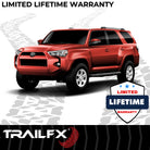 TrailFX Step Nerf Bar For Toyota 4Runner - With Step Pads, Black Powder Coated, Steel, Without End Caps (A0069T)