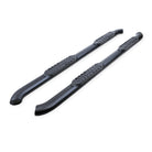 TrailFX Step Nerf Bar For Chevrolet, GMC Trucks - With Step Pads 4 Inch Oval Bent Powder Coated Titanium (A1002B)