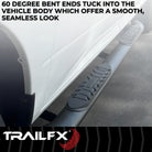 TrailFX Step Nerf Bar For Chevrolet, GMC Trucks - With Step Pads 4 Inch Oval Bent Powder Coated Titanium (A1002B)