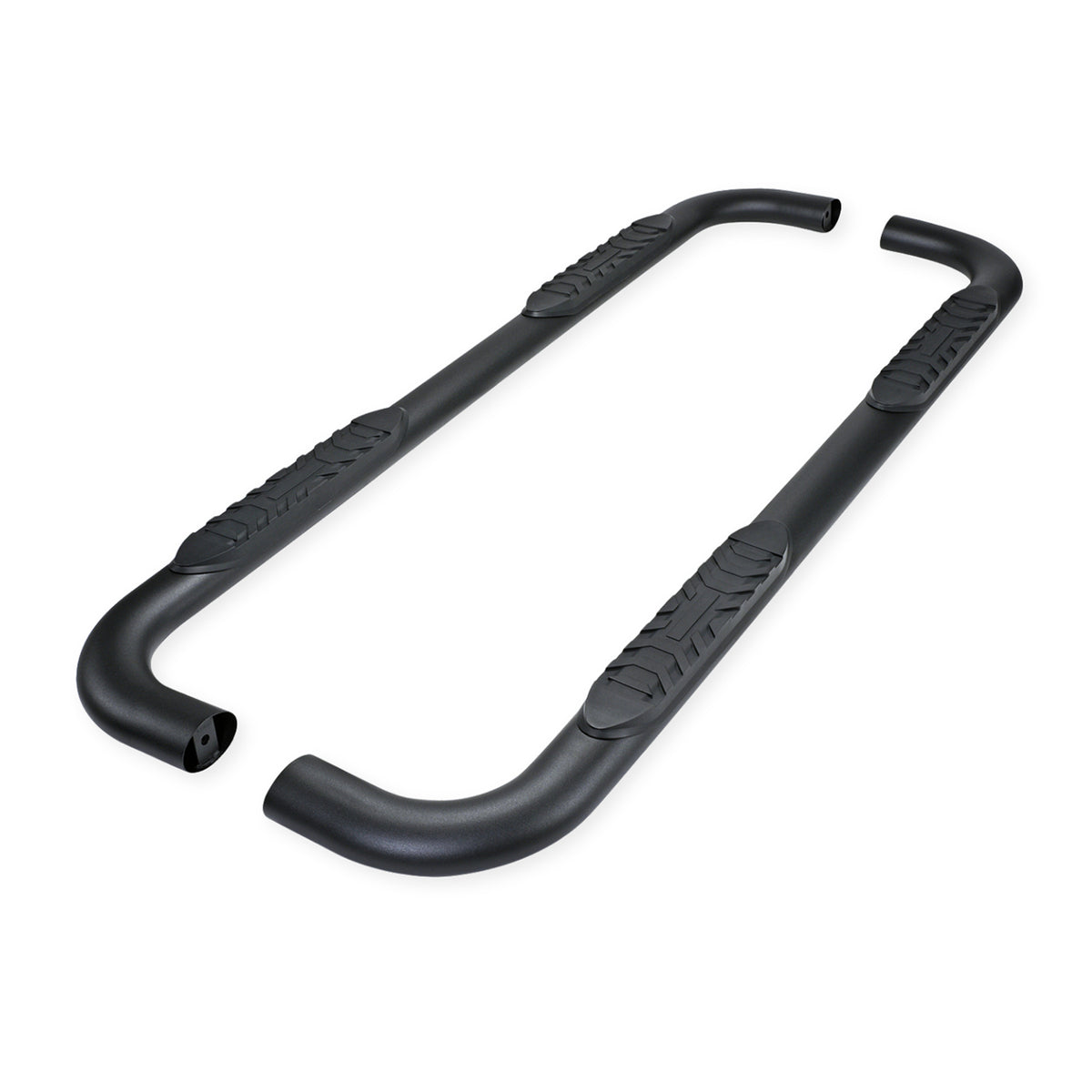 TrailFX Step Nerf Bar For Ram 1500 - With Step Pads, 4 Inch Oval Bent, With Welded End Caps (A1012B)