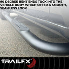 TrailFX Step Nerf Bar For Ram 1500 - With Step Pads, 4 Inch Oval Bent, With Welded End Caps (A1013B)