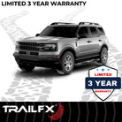 TrailFX Step Nerf Bar For Ford Bronco Sport - With Step Pads, 4 Inch Oval Bent, With Welded End Caps (A1018T)