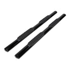 TrailFX Step Nerf Bar For Ford Trucks - With Step Pads 4 Inch Oval Straight Powder Coated Black (A1532B)