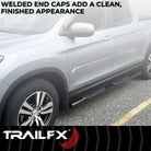 TrailFX Step Nerf Bar For Ford Ranger - With Step Pads, 4 Inch Oval Straight, With Welded End Caps (A1549B)