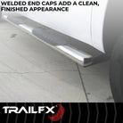 TrailFX Step Nerf Bar For Chevrolet, GMC Trucks - With Step Pads, 4 Inch Oval Straight, Without End Caps (A1551S)