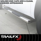 TrailFX Step Nerf Bar For Jeep Gladiator - With Step Pads, 4 Inch Oval Straight, Without End Caps (A1553S)