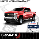 TrailFX Step Nerf Bar For Ford Bronco - With Step Pads, 4 Inch Oval Straight, With Welded End Caps (A1556S)