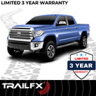 TrailFX Step Nerf Bar For Toyota Tundra - With Step Pads, 4 Inch Oval Straight, With Welded End Caps (A1557T)