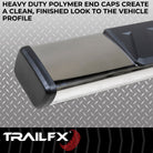 TrailFX Step Nerf Bar For Chevrolet, GMC Trucks - With Step Pads 4 Inch Trapezoidal Straight Polished (A4001S)