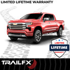 TrailFX Step Nerf Bar For Chevrolet, GMC Trucks - With Step Pads 4 Inch Trapezoidal Straight Polished (A4001S)