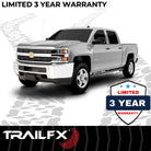 TrailFX Step Nerf Bar For Chevrolet, GMC Trucks - With Step Pads 4 Inch Trapezoidal Straight Powder Coated (A4002B)
