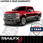 TrailFX Step Nerf Bar For Ford Trucks - With Step Pads 4 Inch Trapezoidal Straight Powder Coated (A4004B)