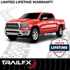 TrailFX Step Nerf Bar For Dodge Ram 1500, Ram 1500, Ram 1500 Classic - With Step Pads 4 Inch Trapezoidal Straight Polished (A4011S)