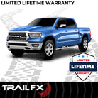 TrailFX Step Nerf Bar For Ram 1500 - With Step Pads 4 Inch Trapezoidal Straight Polished (A4016S)