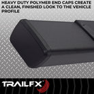 TrailFX Step Nerf Bar For Ford Ranger - With Step Pads, 4 Inch Trapezoidal Straight, With Plastic (A4019B)