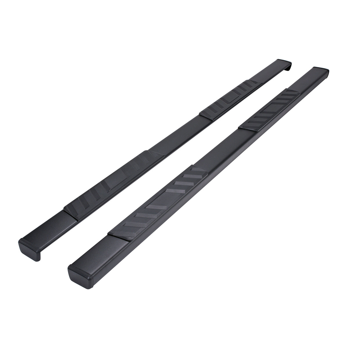 TrailFX Step Nerf Bar For Toyota Tacoma - With Step Pads, 4 Inch Trapezoidal Straight, With Plastic (A4023B)