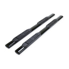 TrailFX Step Nerf Bar For Ford F-150, Ford F-250 Super Duty, Ford F-350 Super Duty - With Step Pads 5 Inch Oval Straight Powder Coated Black (A7041B)