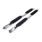 TrailFX Step Nerf Bar For Chevrolet Colorado, GMC Canyon - With Step Pads 5 Inch Oval Bent Polished Stainless Steel (A7073S)