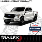 TrailFX Step Nerf Bar For Ford Trucks - With Step Pads 6 Inch Oval Straight Polished Stainless (A8223S)