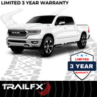 TrailFX Step Nerf Bar For Dodge, Ram Trucks - With Step Pads 6 Inch Oval Straight Powder Coated Black (A8244B)