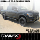 TrailFX Step Nerf Bar For Ram 1500 - With Step Pads 6 Inch Oval Straight Powder Coated Black (A8249B)