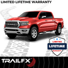 TrailFX Step Nerf Bar For Ram 1500 - With Step Pads, 6 Inch Oval Straight, With Welded End Caps (A8254S)
