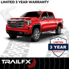 TrailFX Step Nerf Bar For Chevrolet, GMC Trucks - With Step Pads, 6 Inch Oval Straight, With Welded End Caps (A8255B)