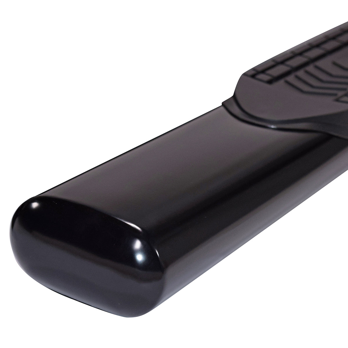 TrailFX Step Nerf Bar For Chevrolet, GMC Trucks - With Step Pads, 6 Inch Oval Bent, With Welded End Caps (A8253B)