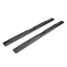 TrailFX Step Nerf Bar For Chevrolet Colorado, GMC Canyon - With Step Pads, 4 1/2 Inch Hexagonal Straight, With Plastic (AL4001B)