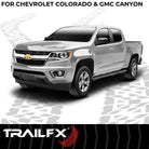 TrailFX Step Nerf Bar For Chevrolet Colorado, GMC Canyon - With Step Pads, 4 1/2 Inch Hexagonal Straight, With Plastic (AL4001B)