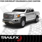 TrailFX Step Nerf Bar For Chevrolet Colorado, GMC Canyon - With Step Pads, 4 1/2 Inch Hexagonal Straight, With Plastic (AL4002B)
