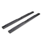 TrailFX Step Nerf Bar For Chevrolet, GMC Trucks - With Step Pads, 4 1/2 Inch Hexagonal Straight, With Plastic (AL4003B)