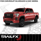 TrailFX Step Nerf Bar For Chevrolet, GMC Trucks - With Step Pads, 4 1/2 Inch Hexagonal Straight, With Plastic (AL4006B)