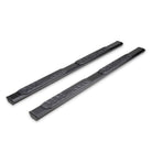 TrailFX Step Nerf Bar For Dodge, Ram Trucks - With Step Pads, 4 1/2 Inch Hexagonal Straight, With Plastic (AL4009B)