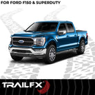 TrailFX Step Nerf Bar For Ford Trucks - With Step Pads, 4 1/2 Inch Hexagonal Straight, With Plastic (AL4012B)