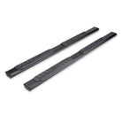 TrailFX Step Nerf Bar For Nissan TITAN - With Step Pads, 4 1/2 Inch Hexagonal Straight, With Plastic (AL4015B)