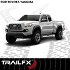 TrailFX Step Nerf Bar For Toyota Tacoma - With Step Pads, 4 1/2 Inch Hexagonal Straight, With Plastic (AL4016B)