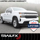 TrailFX Step Nerf Bar For Ford Maverick - With Step Pads, 4-1/2 Inch Hexagonal Straight, With Plastic (AL4020B)