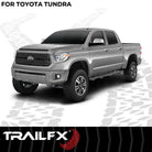 TrailFX Step Nerf Bar For Toyota Tundra - With Step Pads, 4-1/2 Inch Hexagonal Straight, With Plastic (AL4022B)
