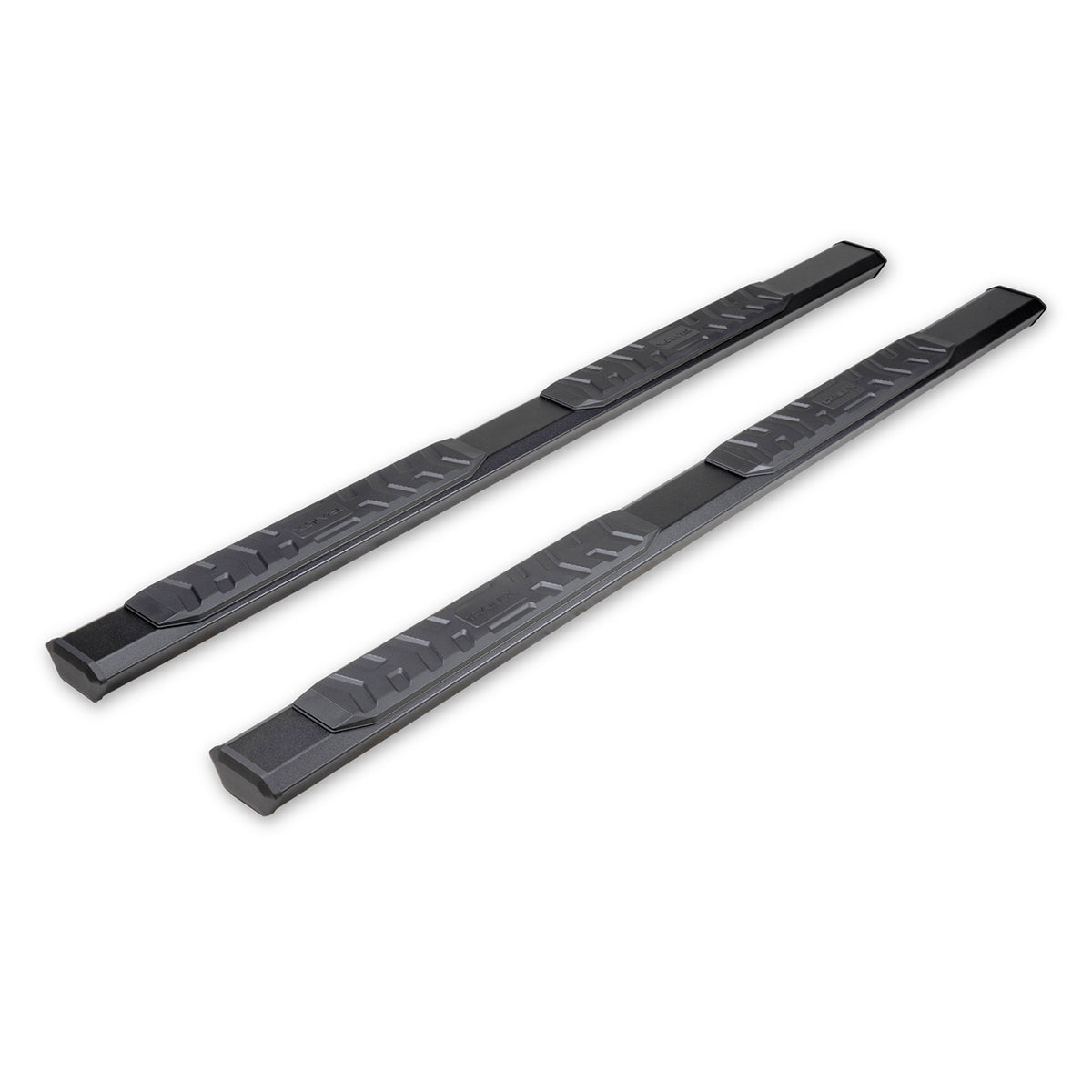TrailFX Step Nerf Bar For Toyota Tundra - With Step Pads, 4-1/2 Inch Hexagonal Straight, With Plastic (AL4023B)
