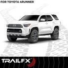 TrailFX Step Nerf Bar For Toyota 4Runner - With Step Pads, Powder Coated, Titanium Black, Aluminum (AL4027B)