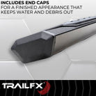 TrailFX Step Nerf Bar For Toyota 4Runner - With Step Pads, Powder Coated, Titanium Black, Aluminum (AL4027B)