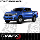 TrailFX Running Board For Ford Ranger - With 6-1/2 Inch Wide Step Area, With Welded End Caps/ (AL6009B)
