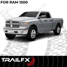 TrailFX Running Board For Dodge Ram 1500, Ram 1500, Ram 1500 Classic - With 6-1/2 Inch Wide Step Area, With Welded End Caps/ (AL6010B)