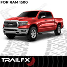 TrailFX Running Board For Ram 1500 - With 6-1/2 Inch Wide Step Area, With Welded End Caps/ (AL6012B)