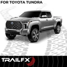 TrailFX Running Board For Toyota Tundra - With 6-1/2 Inch Wide Step Area, With Welded End Caps/ (AL6016B)