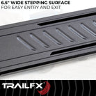 TrailFX Running Board For Toyota Tundra - With 6-1/2 Inch Wide Step Area, With Welded End Caps/ (AL6017B)