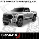 TrailFX Bull Bar For Toyota Sequoia, Toyota Tundra - Powder Coated Black Steel 3 Inch Diameter With Skid Plate (B0015B)